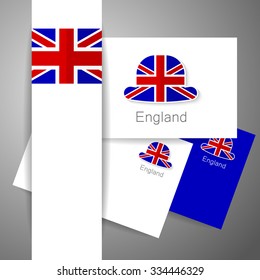 The emblem of England - English hat. The presentation of corporate identity.
