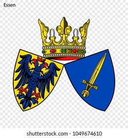 Emblem of Essen. City of Germany. Vector illustration