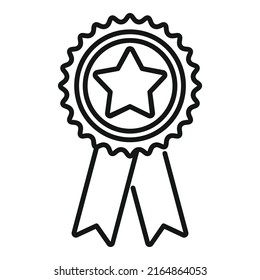 Emblema experticia icono contorno vector. Confianza laboral. Inspección de control
