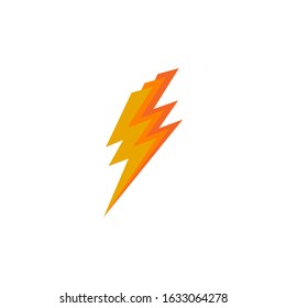 Emblem flash thunderbolt logo design vector template illustration