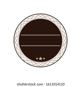 Emblem flat color vector logo template