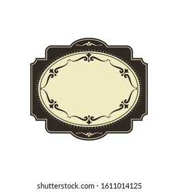 Emblem flat color vector logo template