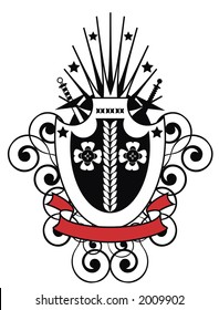 emblem with flowers