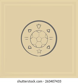 emblem football. element of corporate identity. vector format.