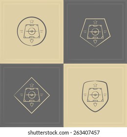 emblem football. element of corporate identity. vector format.