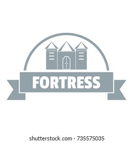 Emblem fortress logo. Simple illustration of emblem fortress vector logo for web