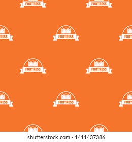 Emblem fortress pattern vector orange for any web design best