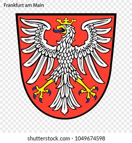 Emblem of Frankfurt am Main. City of Germany. Vector illustration