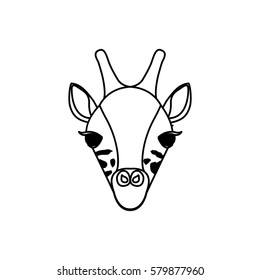 emblem giraffe hunter city icon, vector illustration