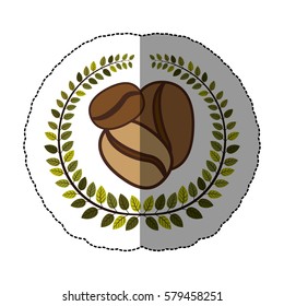 emblem grains coffee icon design, vector illustration image