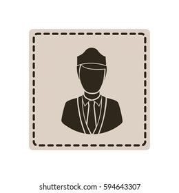 emblem guard person icon, vector illustraction design image