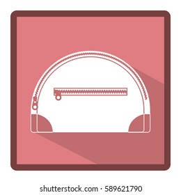 emblem handbag for cosmetic icon, vector illustration