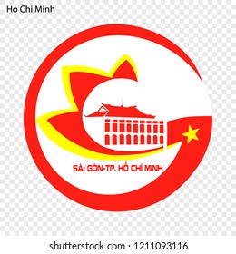 Emblem of Ho Chi Minh. City of Vietnam. Vector illustration