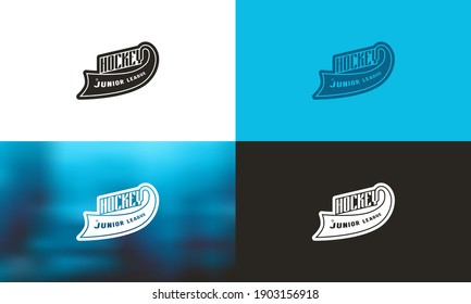 Emblem for hockey junior league. Color variation