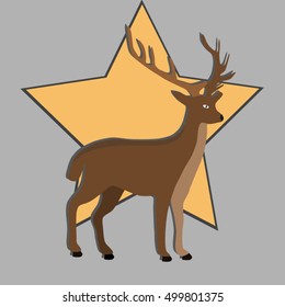 emblem horned deer