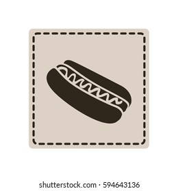 emblem hot dog icon, vector illustraction design image