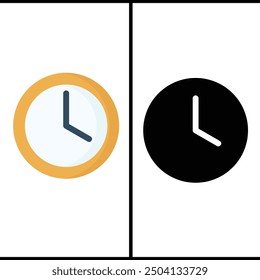 The emblem of the hour line. The icon can be utilized as an infographic, web icon, or application icon. Every kind of print. stroke that can be edited. Vector design template.
