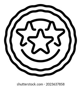 Minimizar vector de contorno de icono. Banda redonda. Emblema geométrico