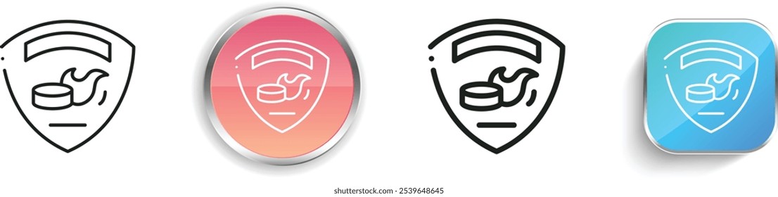 emblem icon. Thin Linear, Regular and Button Style Design Isolated On White Background