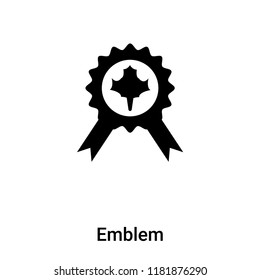 Emblem icon vector isolated on white background, logo concept of Emblem sign on transparent background, filled black symbol