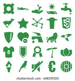 Emblem icons set. set of 25 emblem filled icons such as plant, lion, antelope, sparrow, lotus, star, tap, connection, minus favorite, no sound, ribbon, torch, sport car