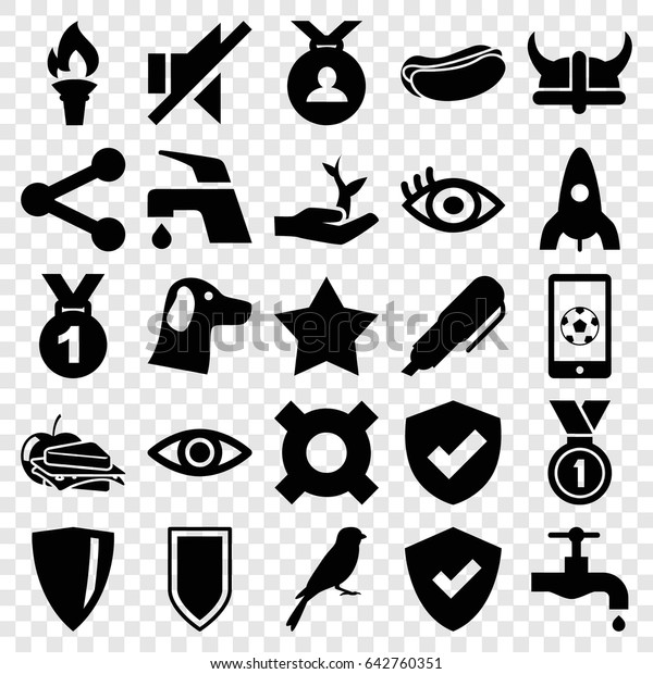 Emblem Icons Set Set 25 Emblem Stock Vector Royalty Free 642760351