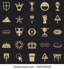 Emblem icons set. Simple set of 25 emblem vector icons for web for any design