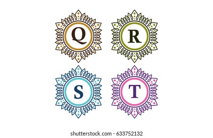 Emblem Initial Q R S T