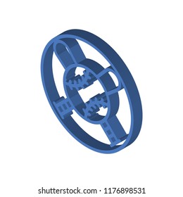Emblem isometric left top view 3D icon