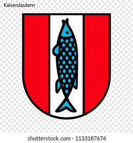 Emblem of Kaiserslautern. City of Germany. Vector illustration