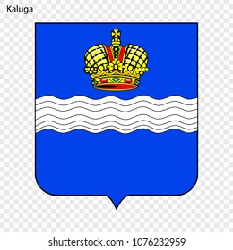 Emblem of Kaluga. City of Russia. Vector illustration