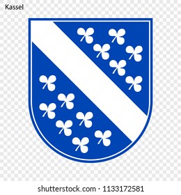 Emblem of Kassel. City of Germany. Vector illustration