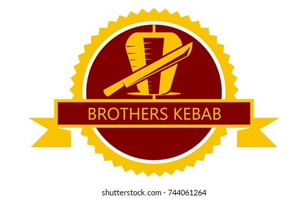 Emblem Kebab icon Template