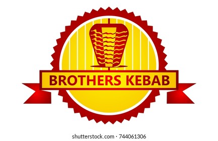 Emblem Kebab icon Template