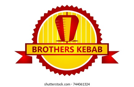 Emblem Kebab icon Template