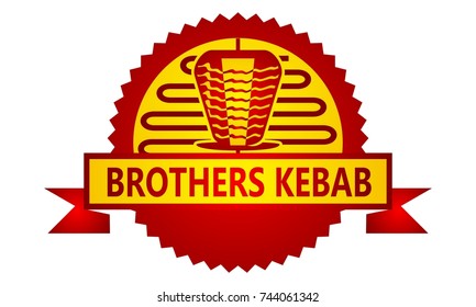 Emblem Kebab icon Template