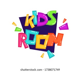 Emblem Kids Room. Logo. Vector illustration.