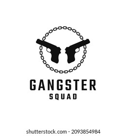 Emblem Label Badge Gangsters Silhouette Logo Stock Vector (Royalty Free ...