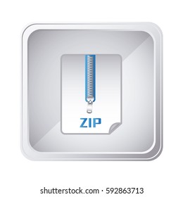 emblem laptop zip document icon, vector illustraction design