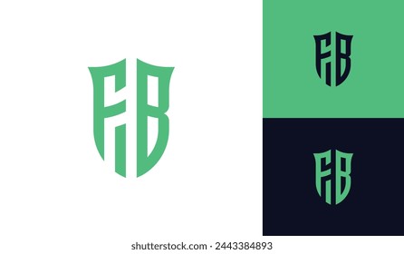 Emblem letter FB initial shield soccer football esport logo design