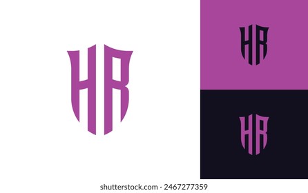 Emblem-Buchstabe HR anfängliches Schild-Logo-Design
