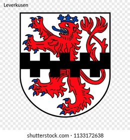 Emblem of Leverkusen. City of Germany. Vector illustration