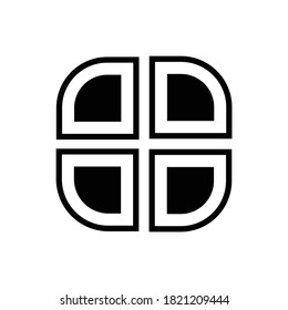 Emblem Line Icon Design Vector