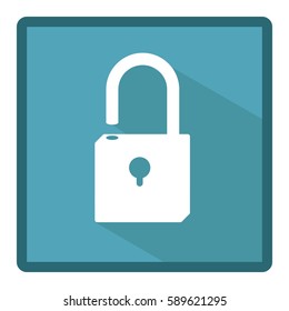 emblem lock icon stock, vector illustration design image