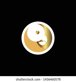 emblem logo for bird with golden color