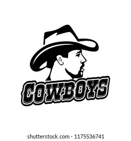 Emblem, logo, cowboy Wild west, a thug, Texas, a robber, a sheriff, a criminal, a shield. Vector illustration,