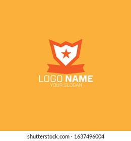 emblem logo design with star on the middle