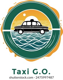 Emblem Logo Design For A Taxi Company