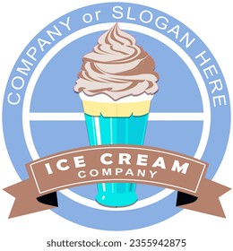 Emblem logo for an ice cream product company