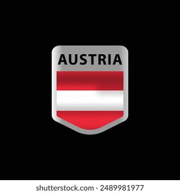 Icono del logotipo del emblema austria Vector de diseño de la bandera nacional